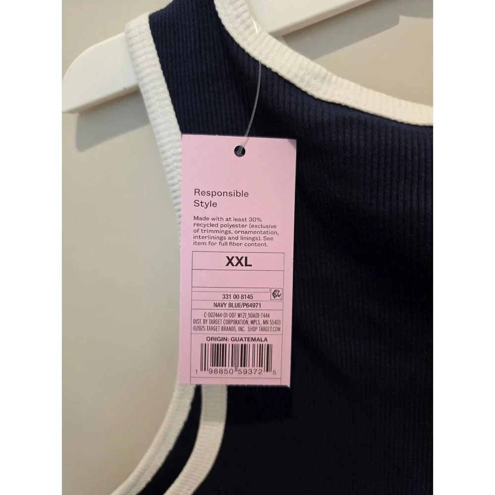 Wild Fable Womens Tank Top XXL Navy Blue New All American Sweetheart Graphic - Picture 5 of 5